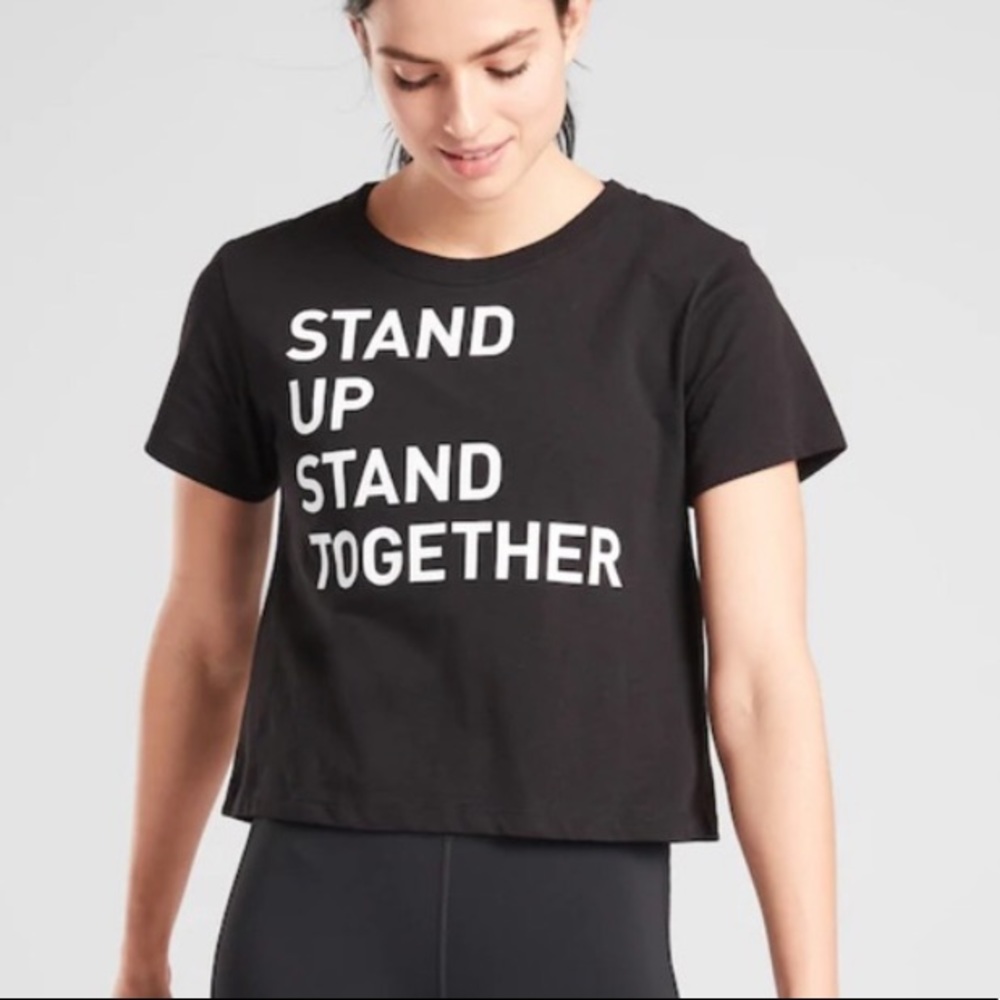 New Athleta Black Daily Crop Tee Size XS